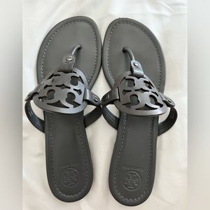 Tory Burch Miller Sandals in Grey; size 10